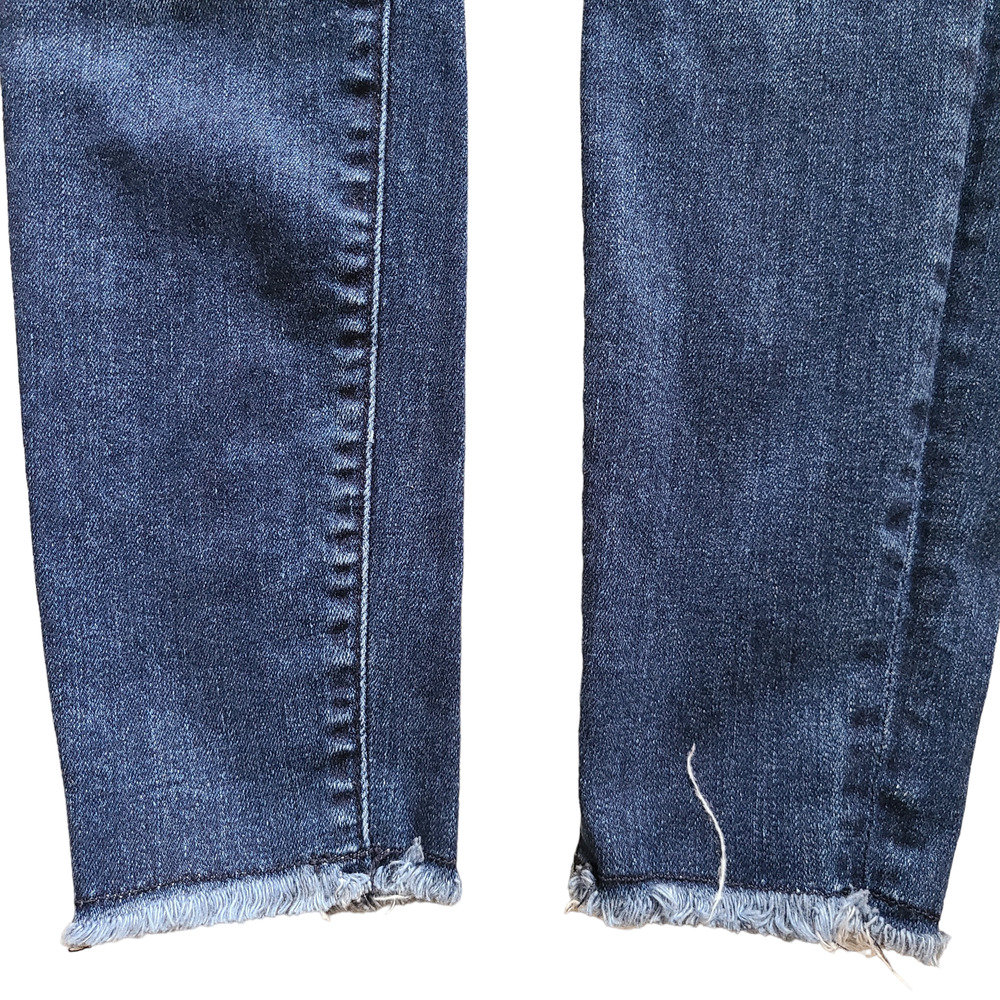 7 FOR ALL MANKIND Luxe Vintage The Ankle Skinny Raw Hem Jeans Indigo Women's 24‎ - Picture 6 of 14